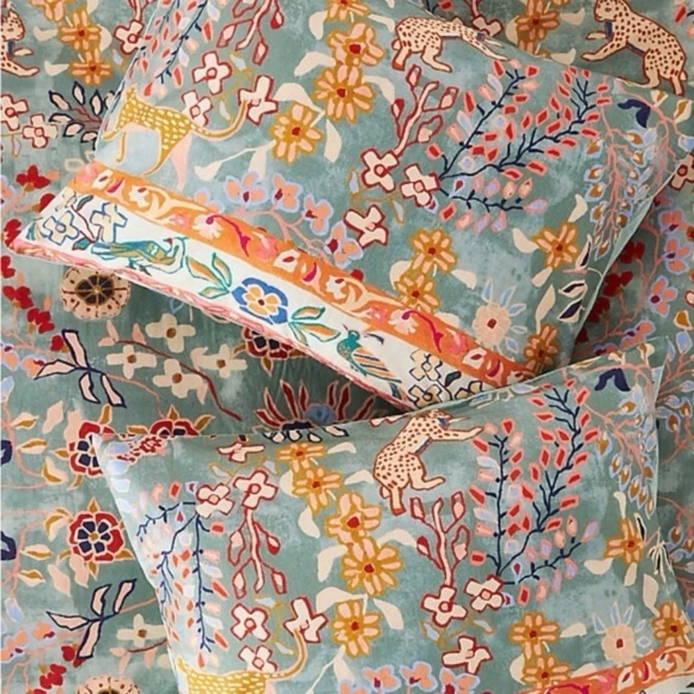 Anthropologie Lacey Set of 2 King Pillow Shams New
